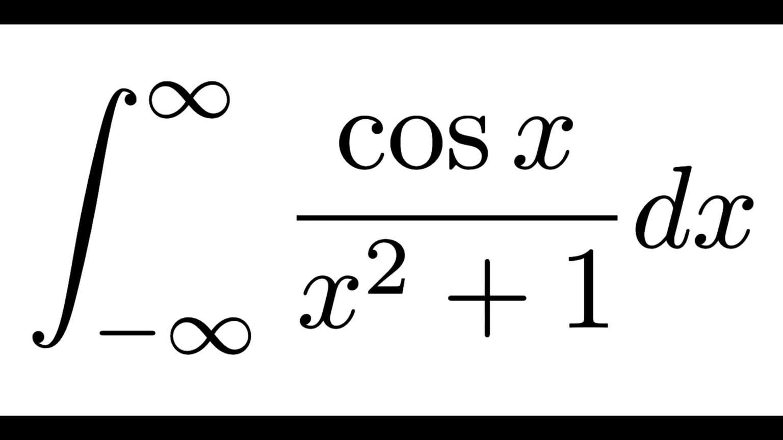 【留数定理の応用】 Cos X X 2 1 〜三角関数×有理式〜 数学の時間