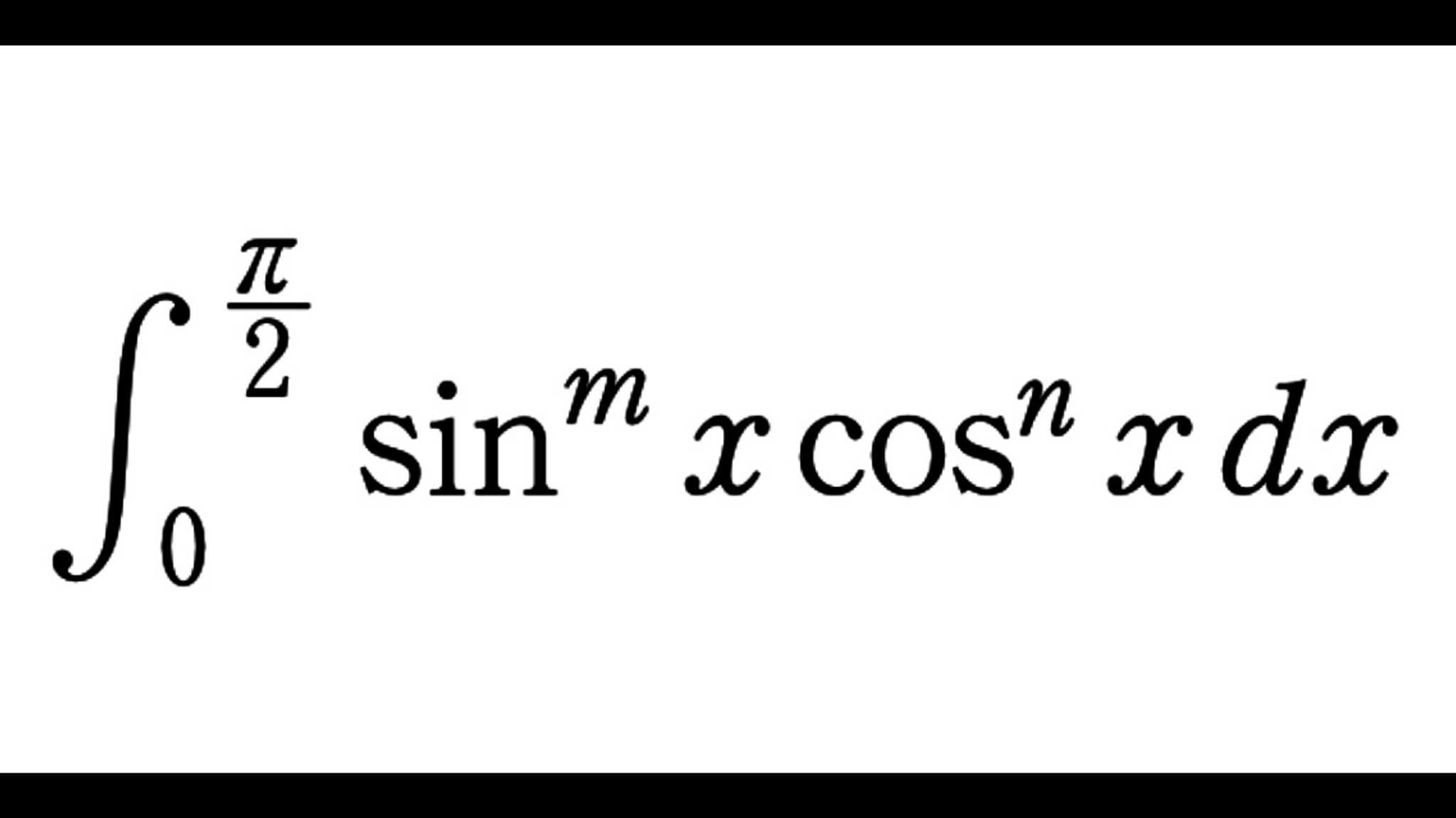 【∫[0 π 2] Sin M X Cos N X Dx】定積分の漸化式 Part 7 三角関数（3） 数学の時間